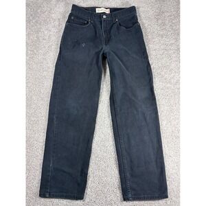 Levi's 550 Relaxed Fit Student Jeans Black Size 20 Reg W30 L30 (Measured W 29)